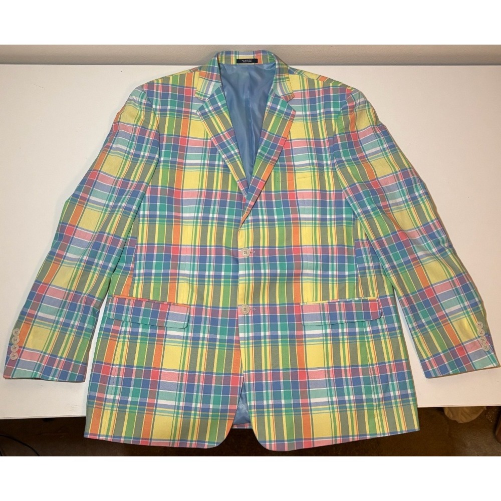 Saddlebred Men's Colorful Plaid Blazer | 46L